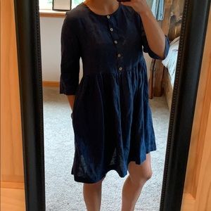 Not Perfect Linen “MAMA” dress